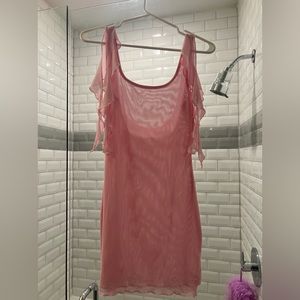 Pink sheer dress